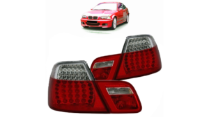 Tuled BMW 3 E46 tagumine LED punane-Clear