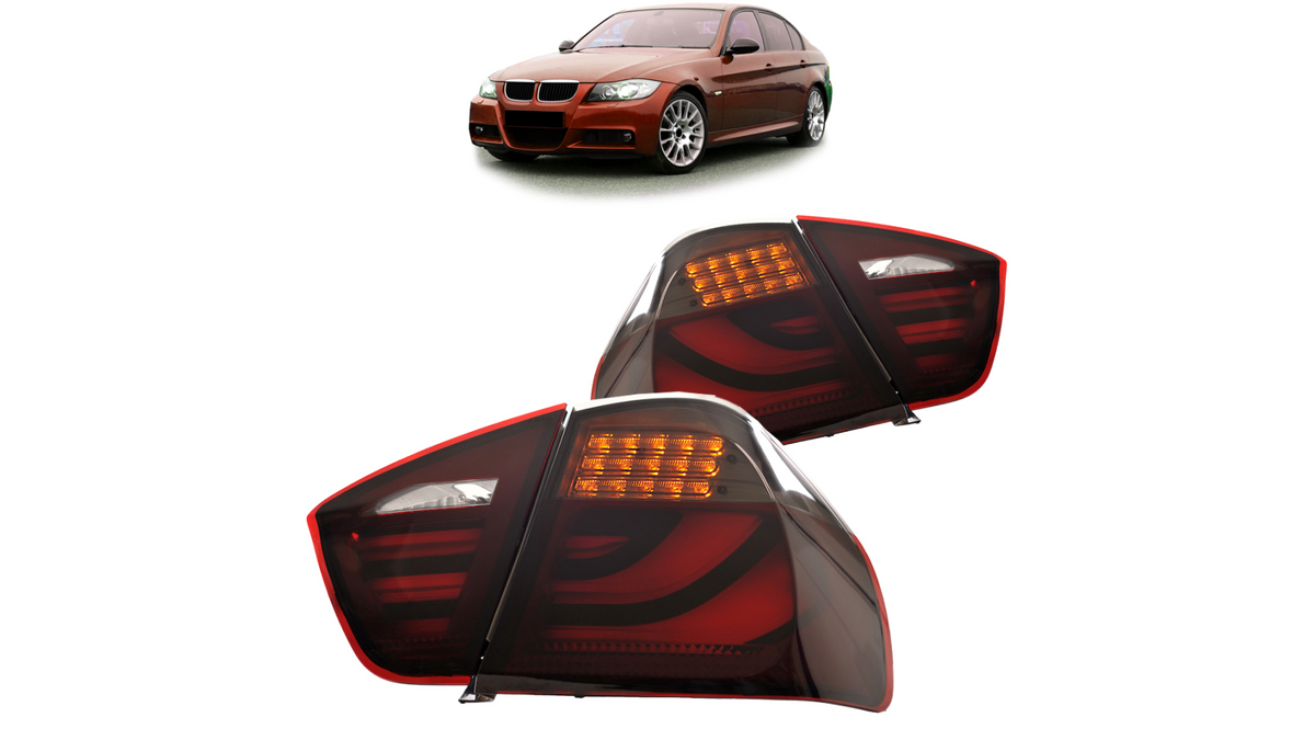 Tuled BMW 3 E90 tagumine LED punane-Smoked