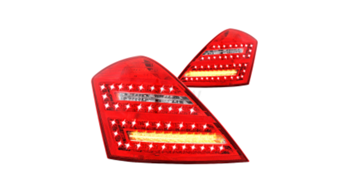 Tuled Mercedes-Benz S W221 tagumine LED punane-Clear