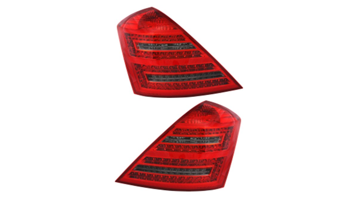 Tuled Mercedes-Benz S W221 tagumine LED punane-Smoked