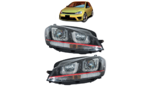 Tuled Volkswagen Golf 7 esi DRL punane-must
