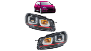 Tuled Volkswagen Golf VI esi DRL punane-must