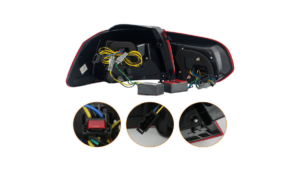 Tuled Volkswagen Golf VI tagumine Dynamic LED punane