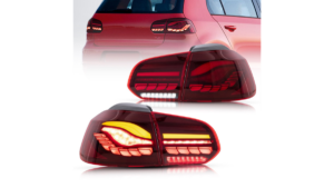 Tuled Volkswagen Golf VI tagumine Dynamic LED punane