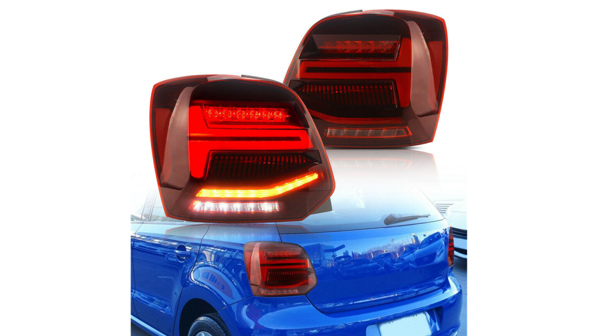 Tuled Volkswagen POLO V tagumine Dynamic LED punane