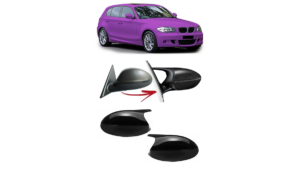 Peeglikatted BMW 1 E81 E82 E87 E88 3 E90 E91 E92 E93 läikiv must