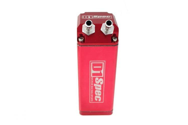 Oil Catch Tank (Õlipüüdur) D1Spec 0.48L 15mm Red Square