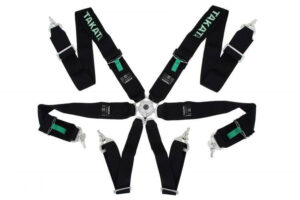 Sport turvavööd 6p 3" must Takata Replica harness