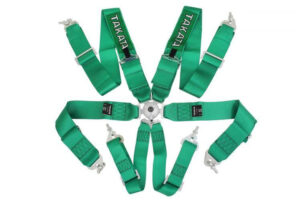 Sport turvavööd 6p 3" roheline Takata Replica harness