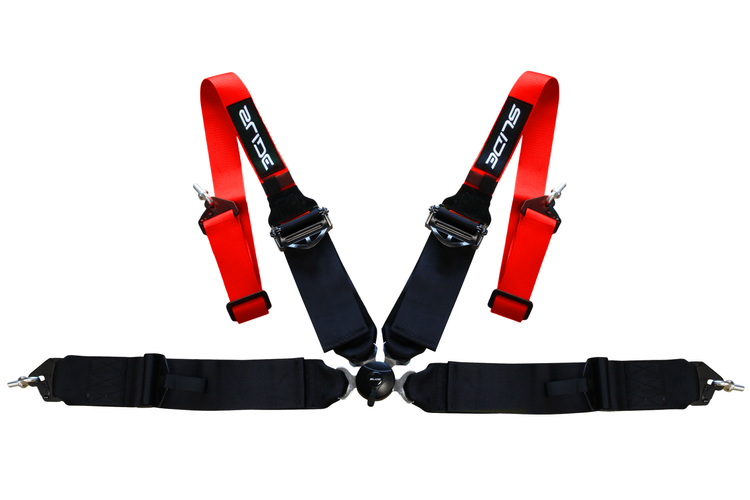 Sport turvavööd Slide Quick 4p 2"+3" punane-must