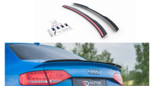 Spoiler Cap Audi A4 B8 Facelift Läikiv must