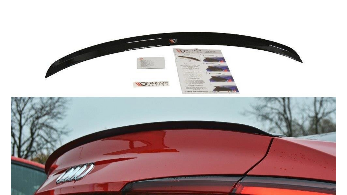 Spoiler Cap Audi A5 F5 S-Line Läikiv must