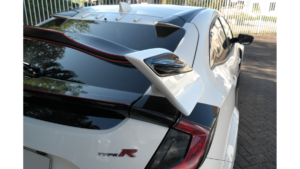 Spoiler Cap Honda Civic X Type-R Läikiv must külje