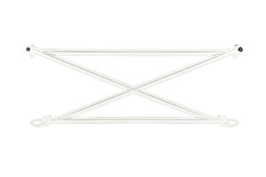 Xbrace c-pillar Strut bar Honda Civic V valge