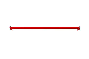 C-pillar Strut bar Honda Civic VI HB punane