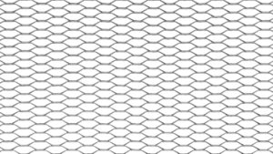ALU mesh grill Honey Comb hõbedane 100x33cm 16x12mm