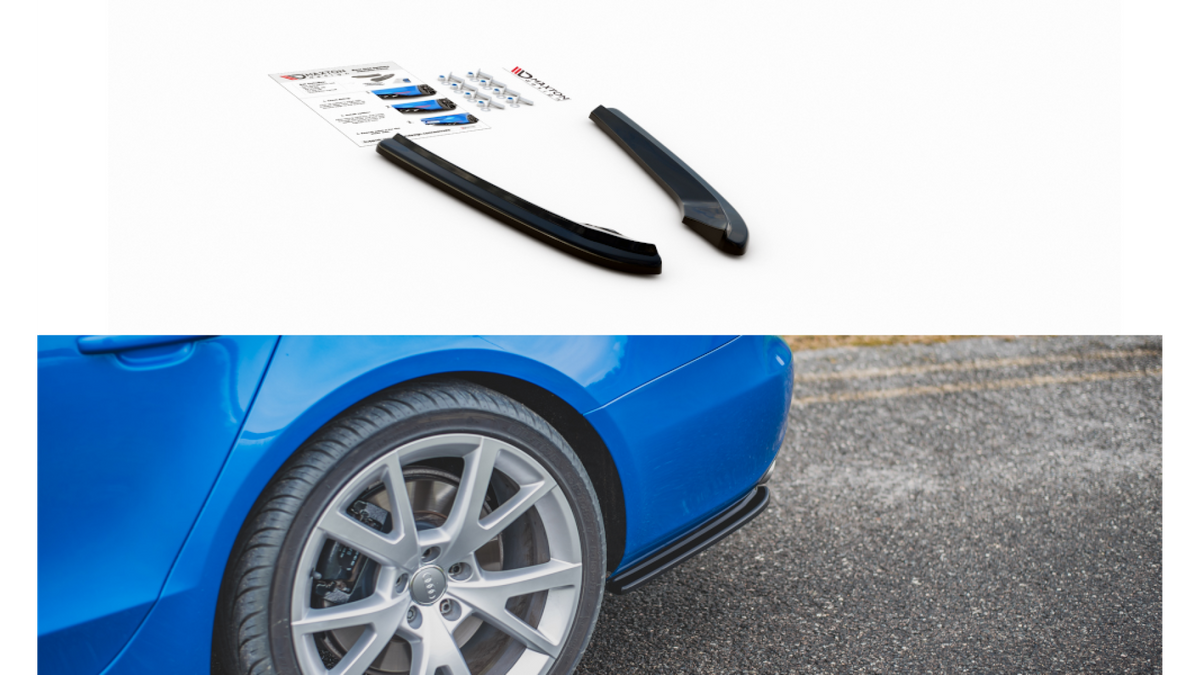 Splitter Audi A4 B8 S-Line tagumine külje Läikiv must
