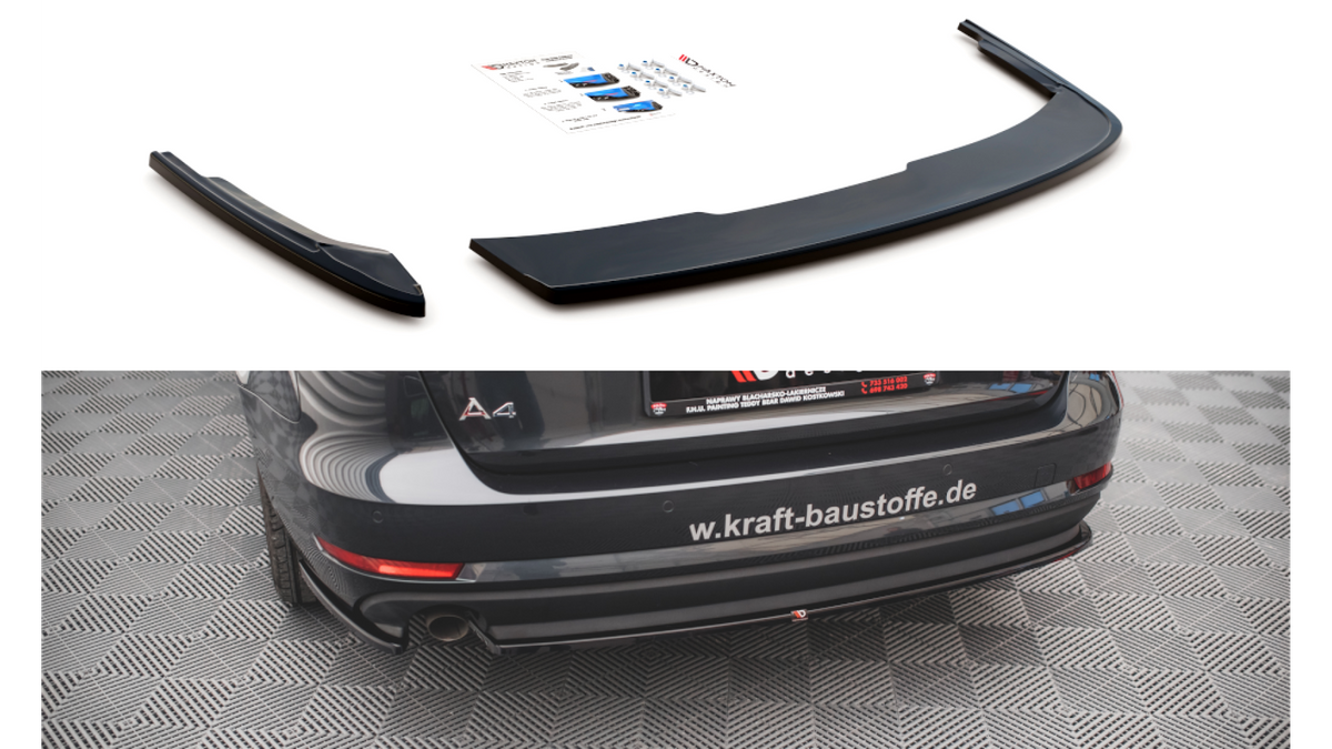 Splitter Audi A4 B9 Avant tagumine külje Läikiv must