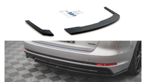 Splitter Audi A4 S-Line B9 tagumine külje v.2 Läikiv must
