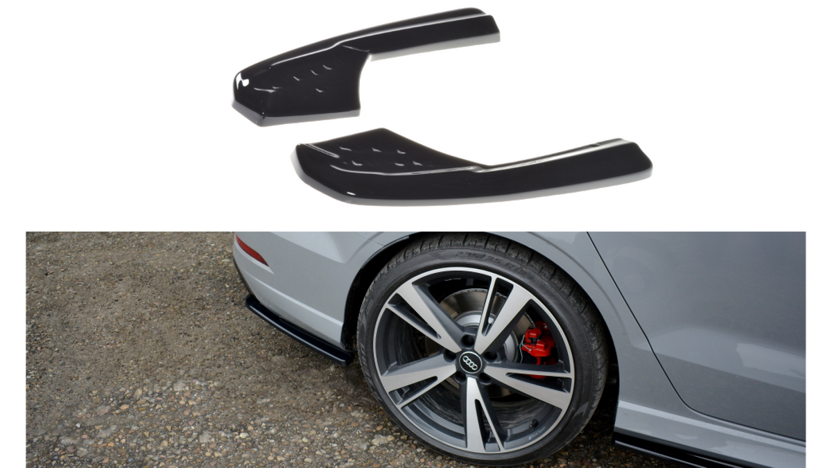 Splitter Audi RS3 8V Facelift tagumine külje Läikiv must