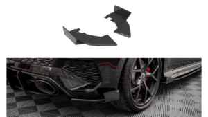 Splitter Audi RS3 8Y tagumine külje Street Pro must-punane + läikivad Tiivad