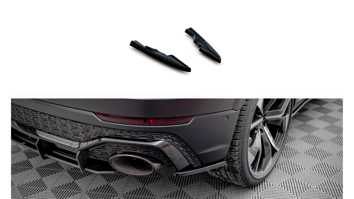 Splitter Audi RSQ8 4M tagumine külje Läikiv must