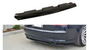 Splitter Audi S8 D3 tagumine keskosa ilma vertikaalsete ribideta Läikiv must