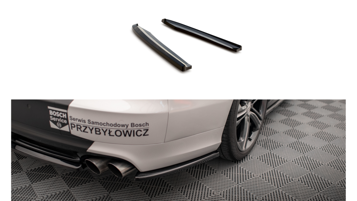 Splitter Audi S8 D4 tagumine külje Läikiv must