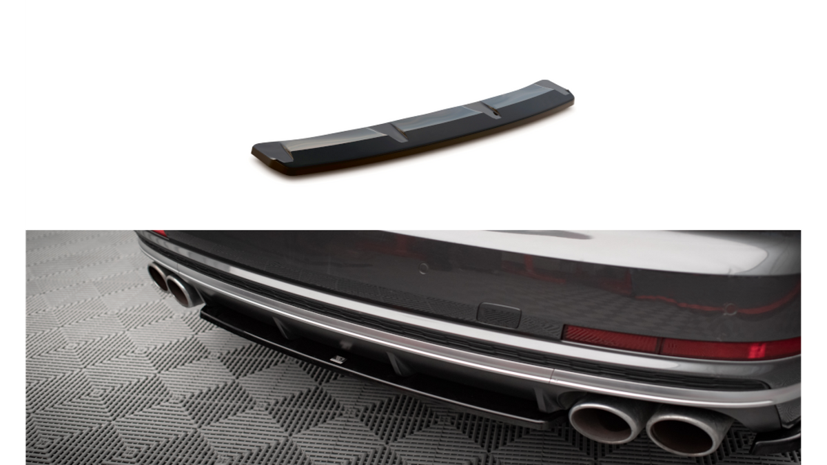 Splitter Audi S8 D5 tagumine keskosa Läikiv must