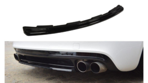 Splitter Audi TT 8J S-Line tagumine keskosa ilma Difuusorita Läikiv must