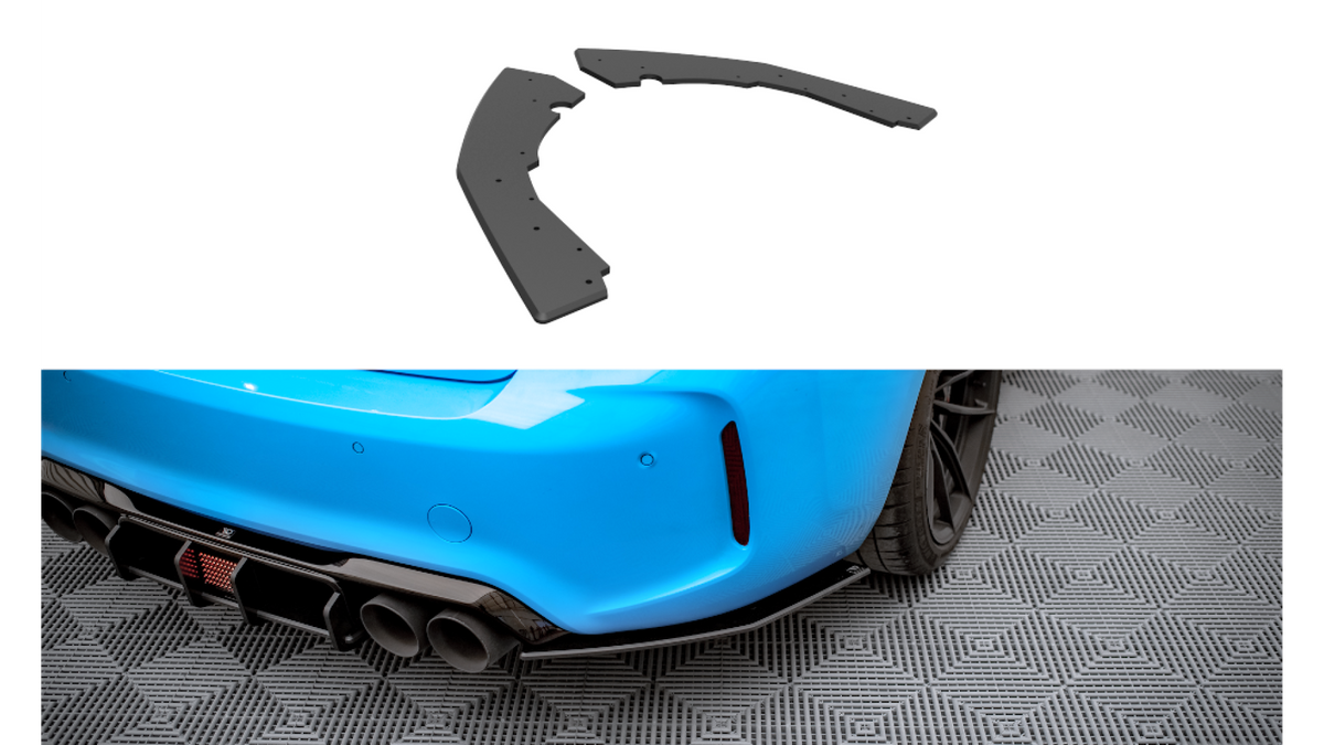 Splitter BMW 2 F87 M-Pack tagumine külje Street Pro must