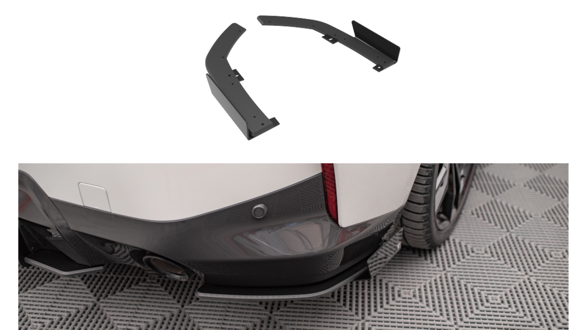 Splitter BMW 2 G42 M-Pack tagumine külje Street Pro must + läikivad Tiivad