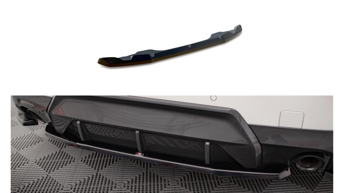 Splitter BMW 2 G42 M-Pack tagumine keskosa Läikiv must