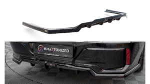 Splitter BMW 7 G70 M-Pack tagumine keskosa Difuusoriga Läikiv must