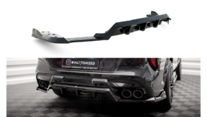 Splitter BMW X6 F86 M-Pack tagumine keskosa Difuusoriga Läikiv must