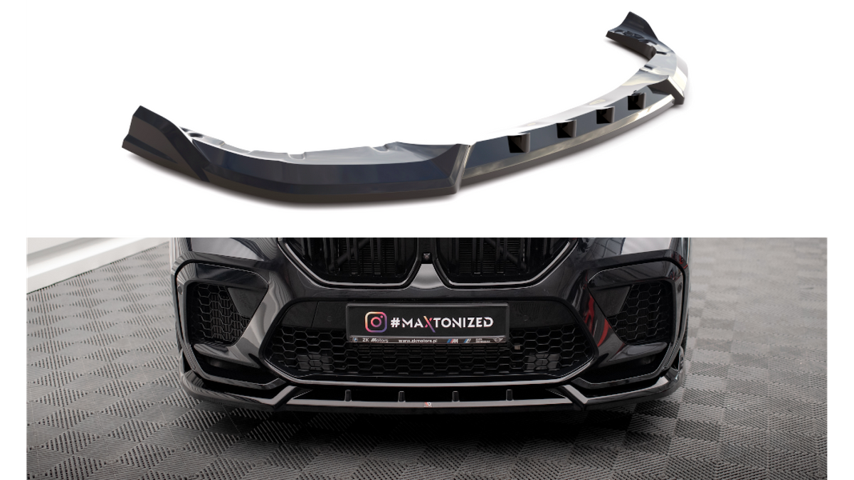 Splitter BMW X6 F96 M-Pack esi v.2 Läikiv must