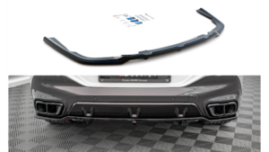 Splitter BMW X6 G06 M-Pack tagumine keskosa Difuusoriga v.1 Läikiv must