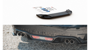 Splitter Fiat 124 Spider Abarth tagumine keskosa Läikiv must