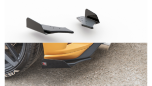Splitter Ford Focus IV ST tagumine külje Racing Durability must-punane + läikivad Tiivad