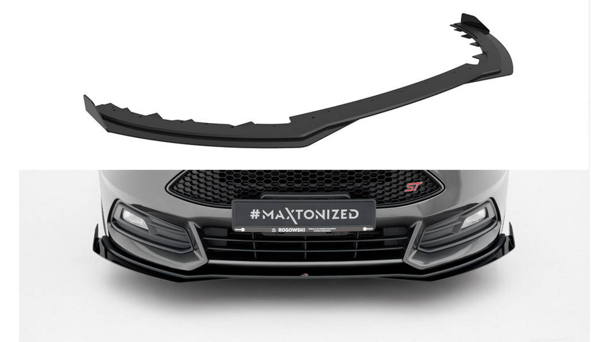 Splitter Ford Focus ST Mk3 Facelift esi Street Pro must + läikivad Tiivad