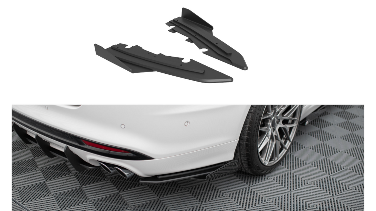 Splitter Ford Mondeo V Facelift Fusion II Facelift tagumine külje Street Pro must-punane + läikivad Tiivad