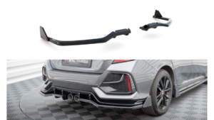 Splitter Honda Civic X Facelift Sport tagumine keskosa Difuusoriga + Tiivad