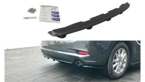 Splitter Mazda 3 III Facelift tagumine keskosa Difuusoriga Läikiv must