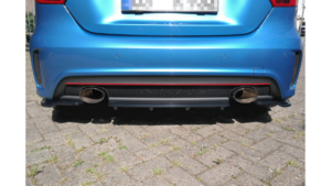 Splitter Mercedes-Benz A W176 AMG-LINE tagumine keskosa Difuusoriga Läikiv must