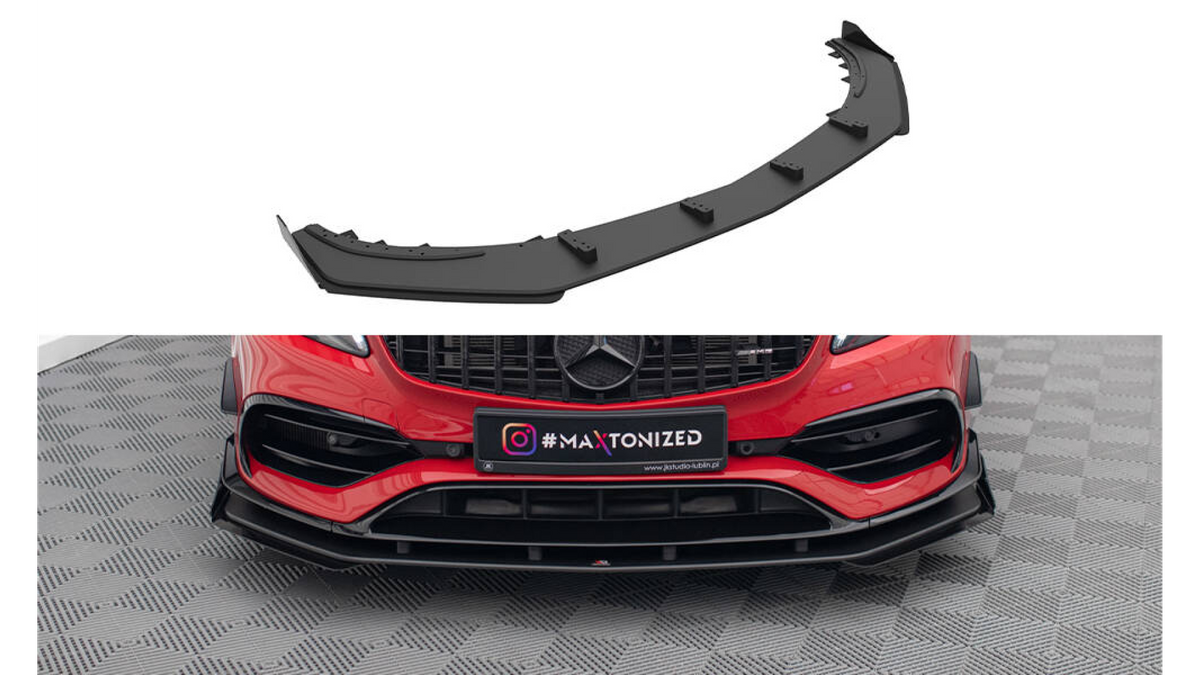Splitter Mercedes-Benz A W176 Facelift esi Pro + tiivad must-punane