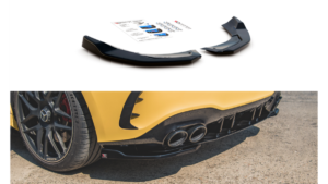 Splitter Mercedes-Benz A W177 A45 S Aero Pack tagumine külje Läikiv must