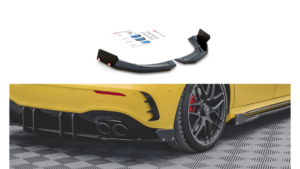 Splitter Mercedes-Benz A W177 A45 S Aero Pack tagumine külje v.2 + Tiivad Läikiv must
