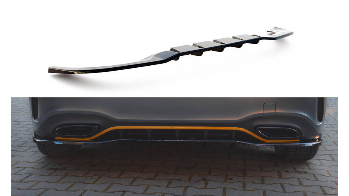 Splitter Mercedes-Benz A W177 tagumine keskosa Difuusoriga