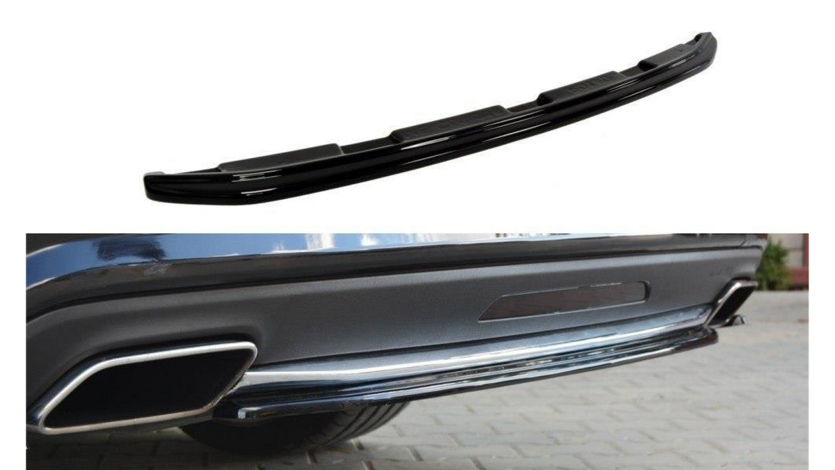 Splitter Mercedes-Benz CLS C218 AMG LINE tagumine keskosa ilma Difuusorita Läikiv must