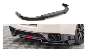 Splitter Nissan GTR R35 Facelift tagumine keskosa + tiivad Läikiv must
